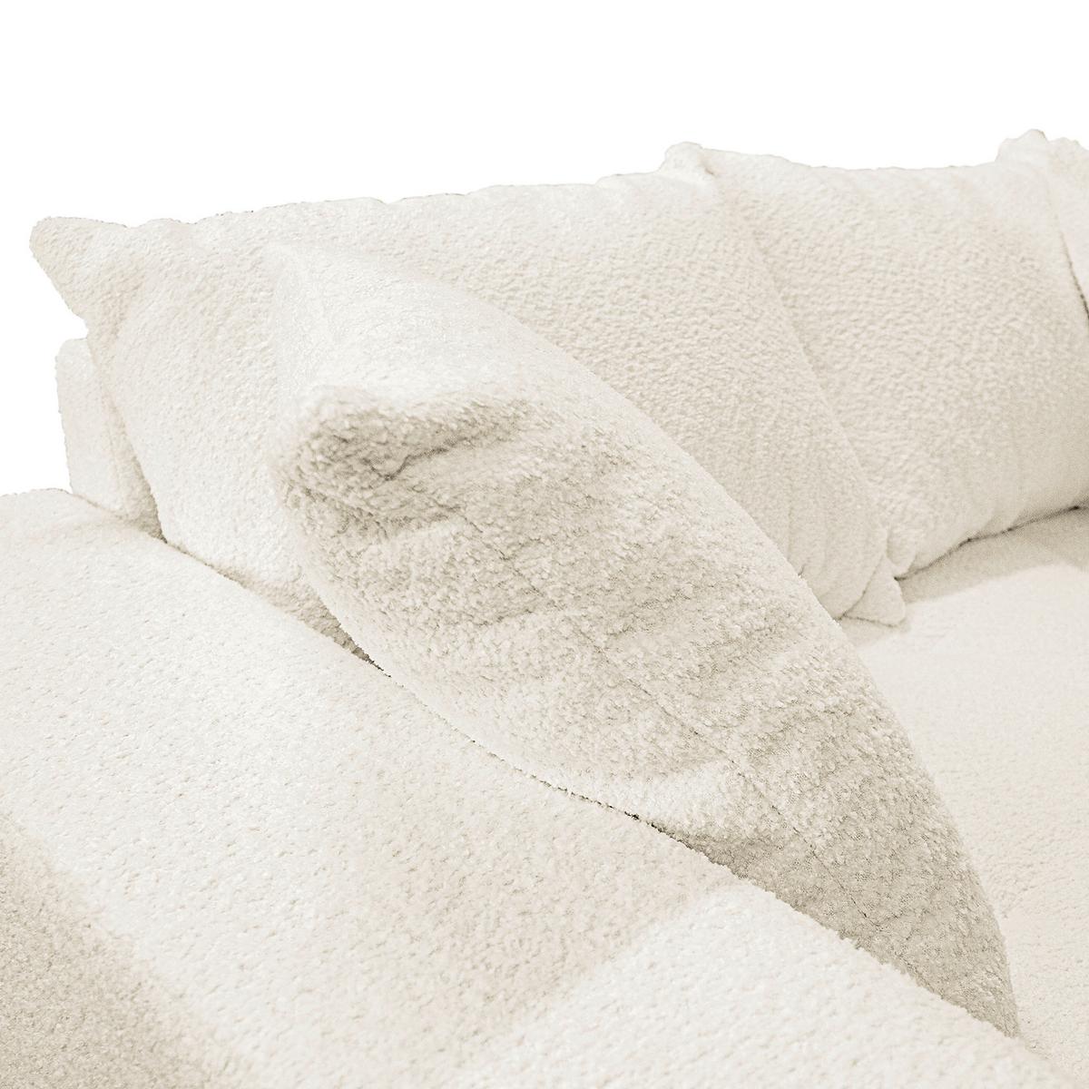 Ecksofa Pruno, Weiß S: 247x174 Cm - Schwarz/Weiß, Design, Textil (247/174cm) - MID.YOU