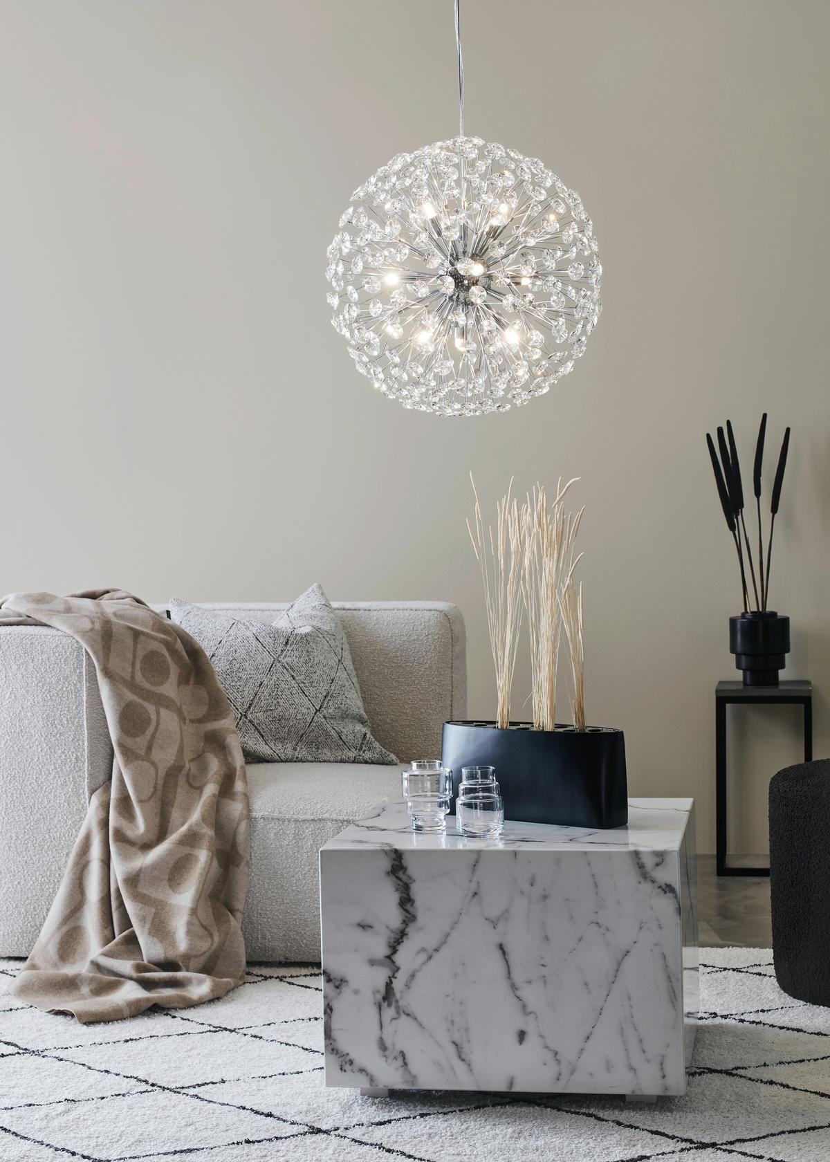 Hängeleuchte Silber, Eisen, 20w - Silberfarben, Basics, Metall (50/50cm) - Markslöjd