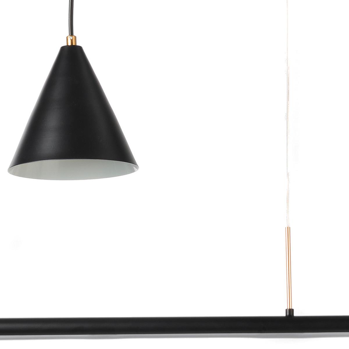 LED-Hängeleuchte 5042/S - Schwarz, Design, Metall (90/15/120cm)