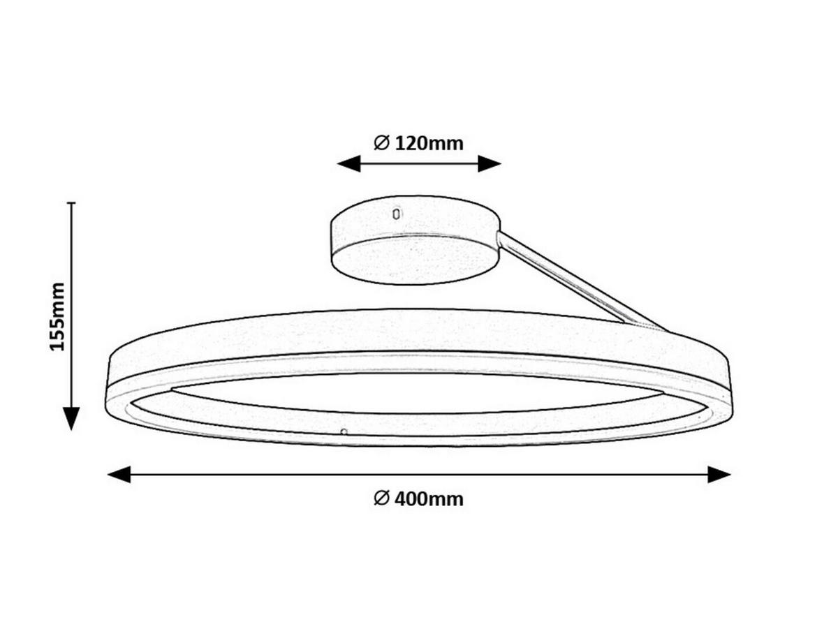 STROPNÉ SVIETIDLO ISAURE - čierna/biela, Design, kov/plast (40/15.5cm)