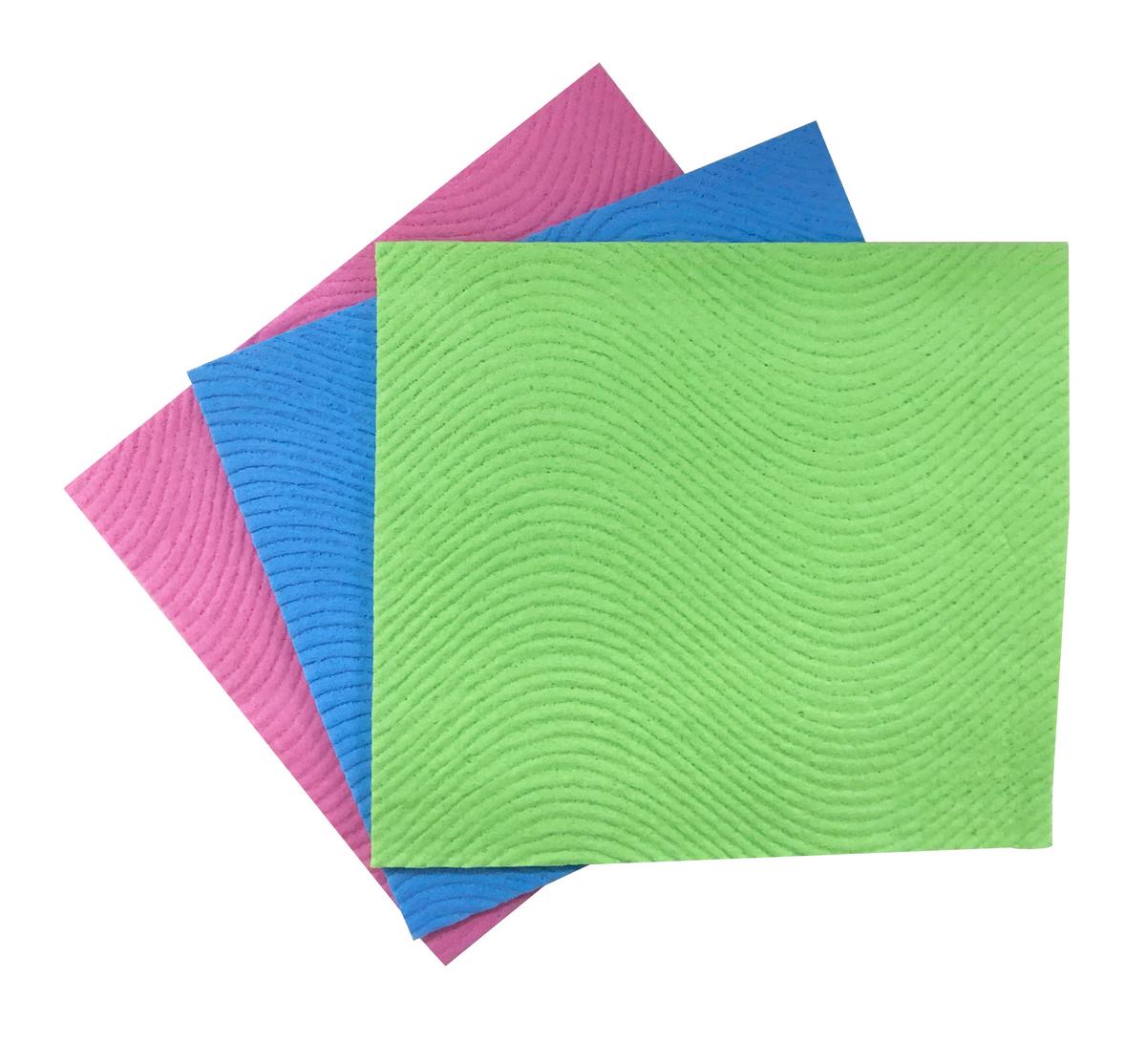 Schwammtuch Monika - Blau/Pink, KONVENTIONELL, Naturmaterialien/Textil (20/18cm) - Homezone
