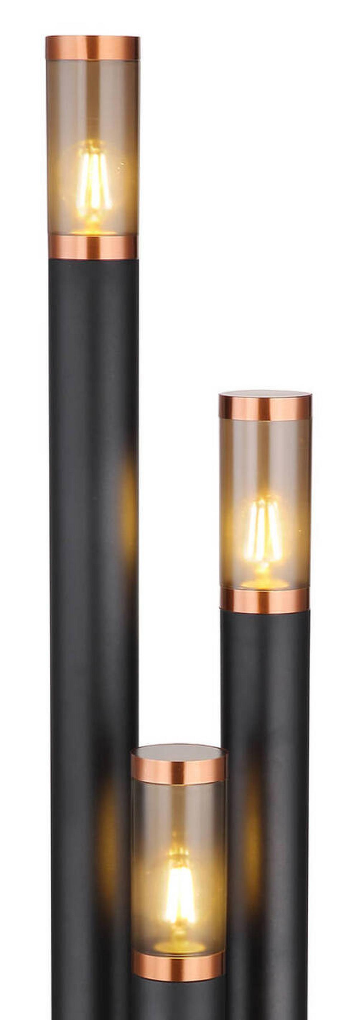Außenleuchte 3159-3bc - Schwarz/Grau, Design, Kunststoff/Metall (28/170cm) - Globo