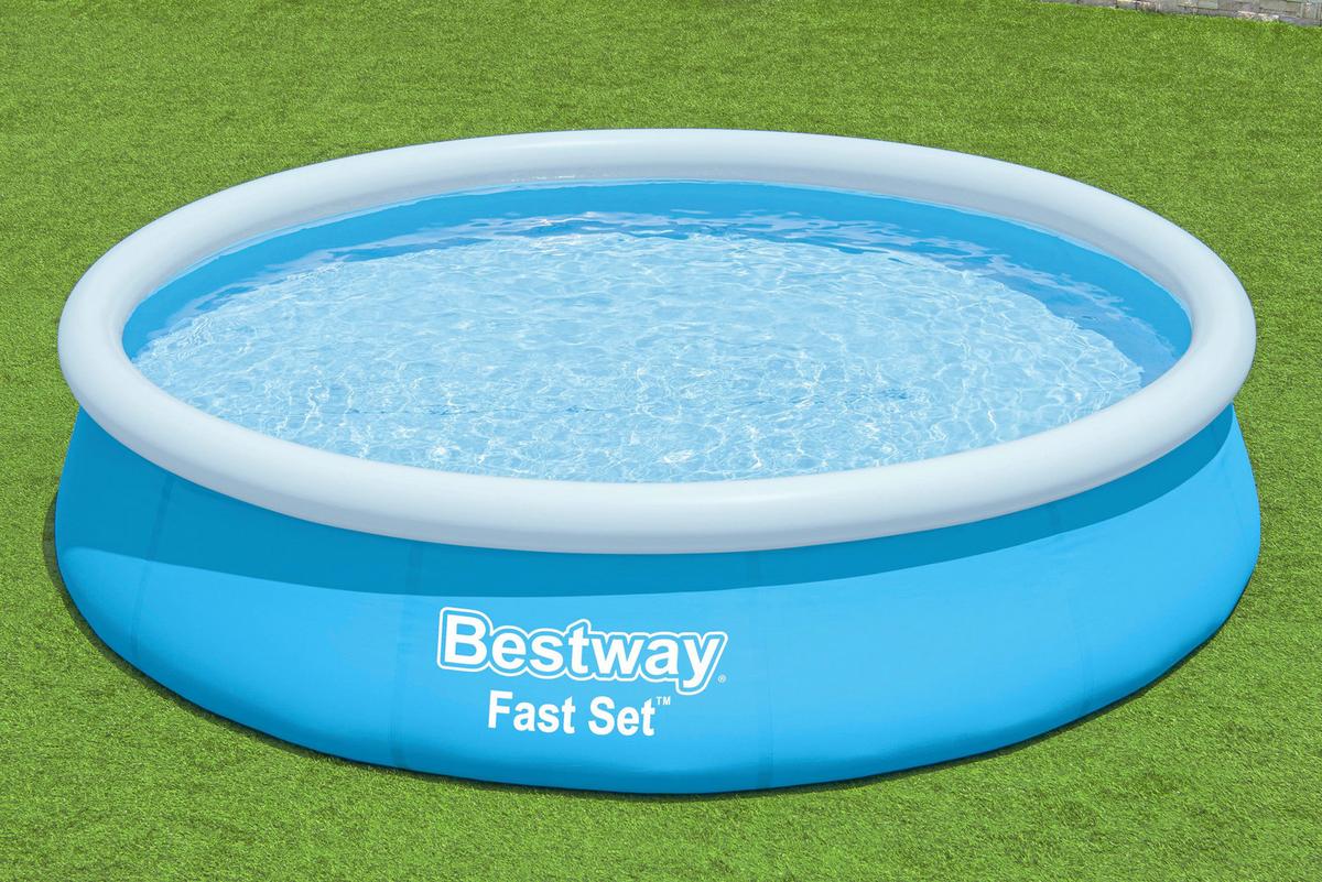 Pool-Set mit Pumpe Wasserkapazität ca. 5377 L - Blau, Basics, Kunststoff (366/76cm) - Bestway