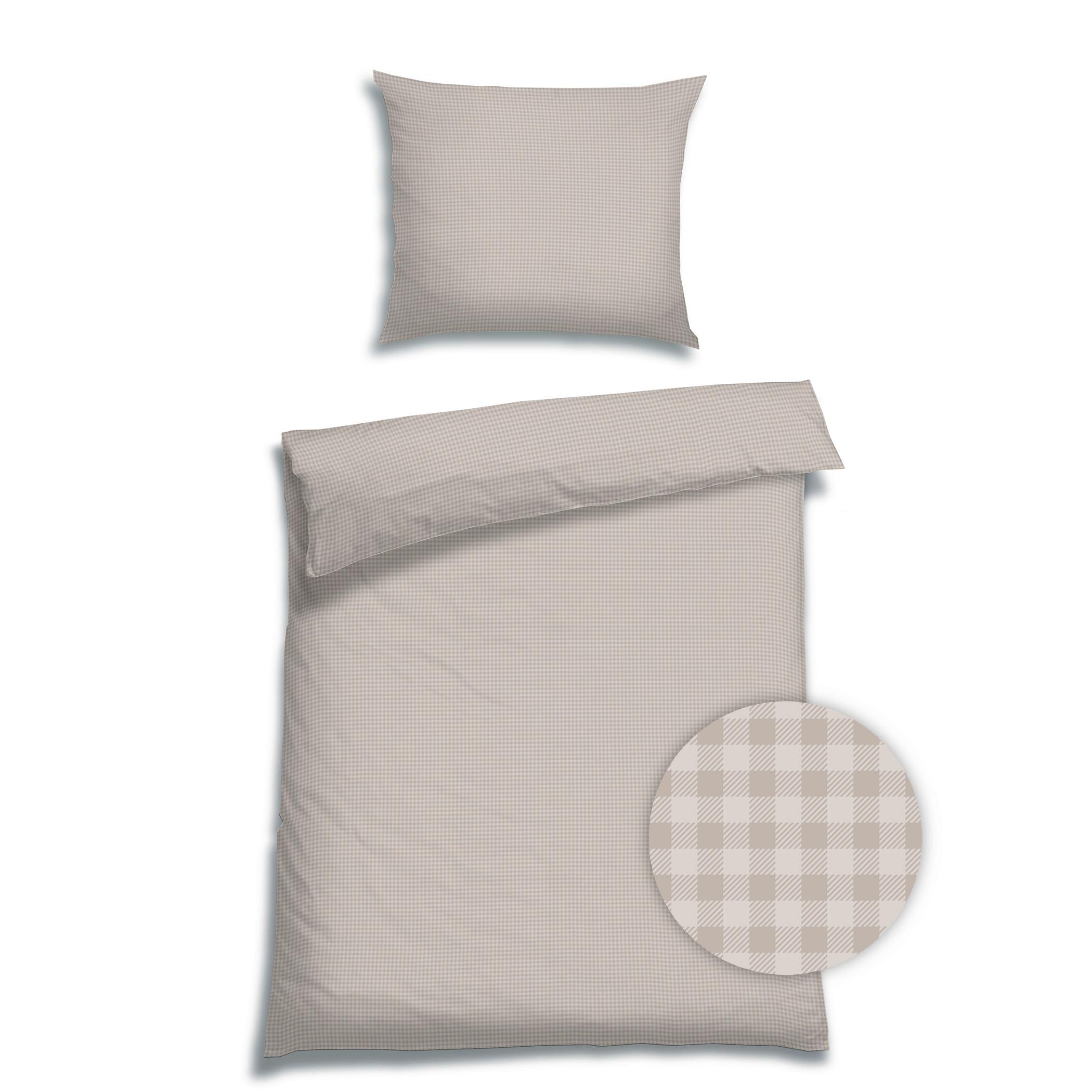POSTEĽNÁ BIELIZEŇ S41.005.KARO FIVE LEINEN - béžová, Basics, textil (140/200cm) - Florella