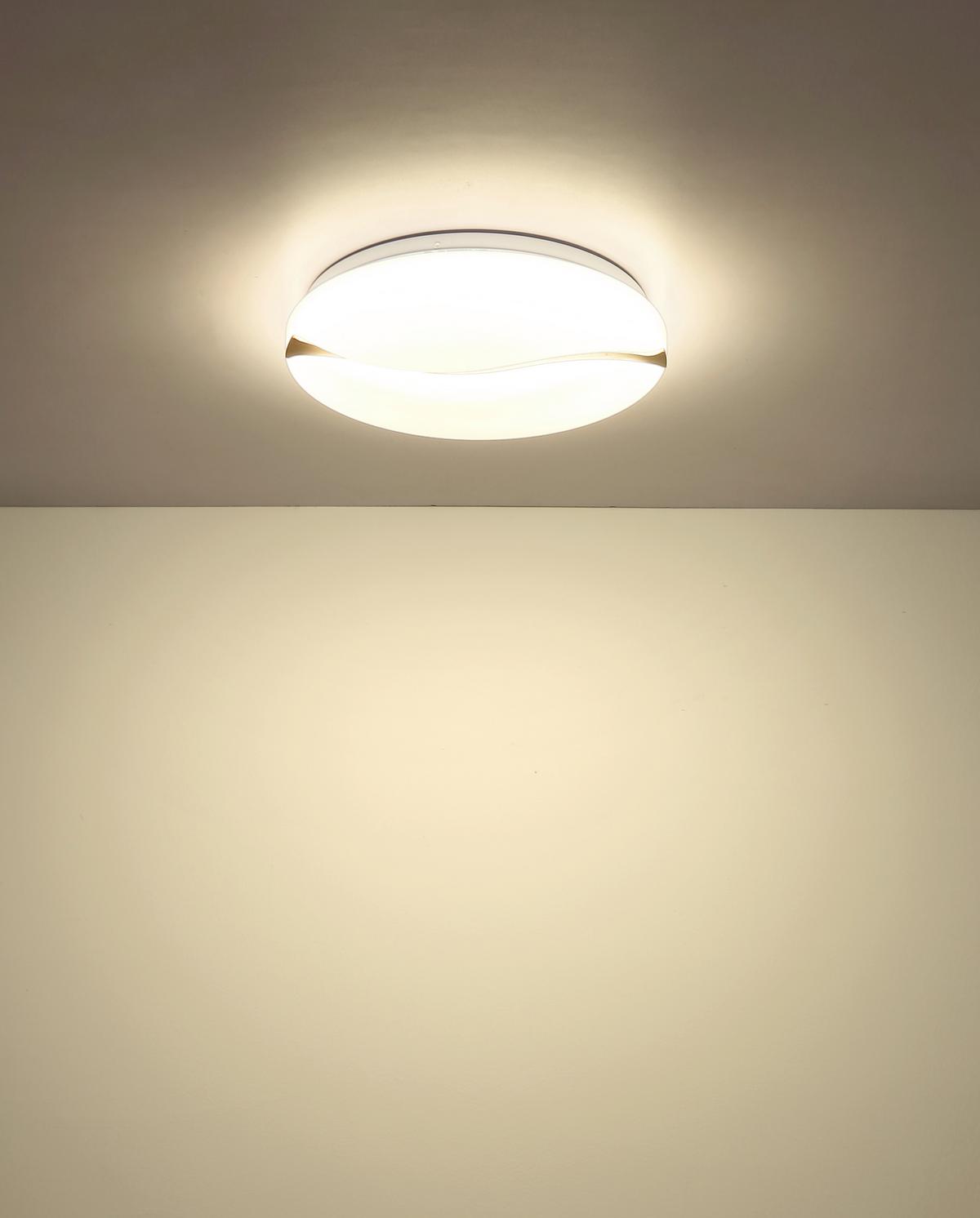 STROPNÉ LED SVIETIDLO LETICIA - hnedá/biela, Basics, kov/drevo (39/8cm) - Globo