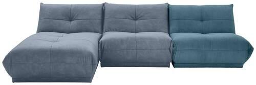 Ecksofa Giselle Blaugrau/petrol S: 185x315 Cm - Blaugrau/Petrol, Trend, Textil (185/315cm) - Livetastic