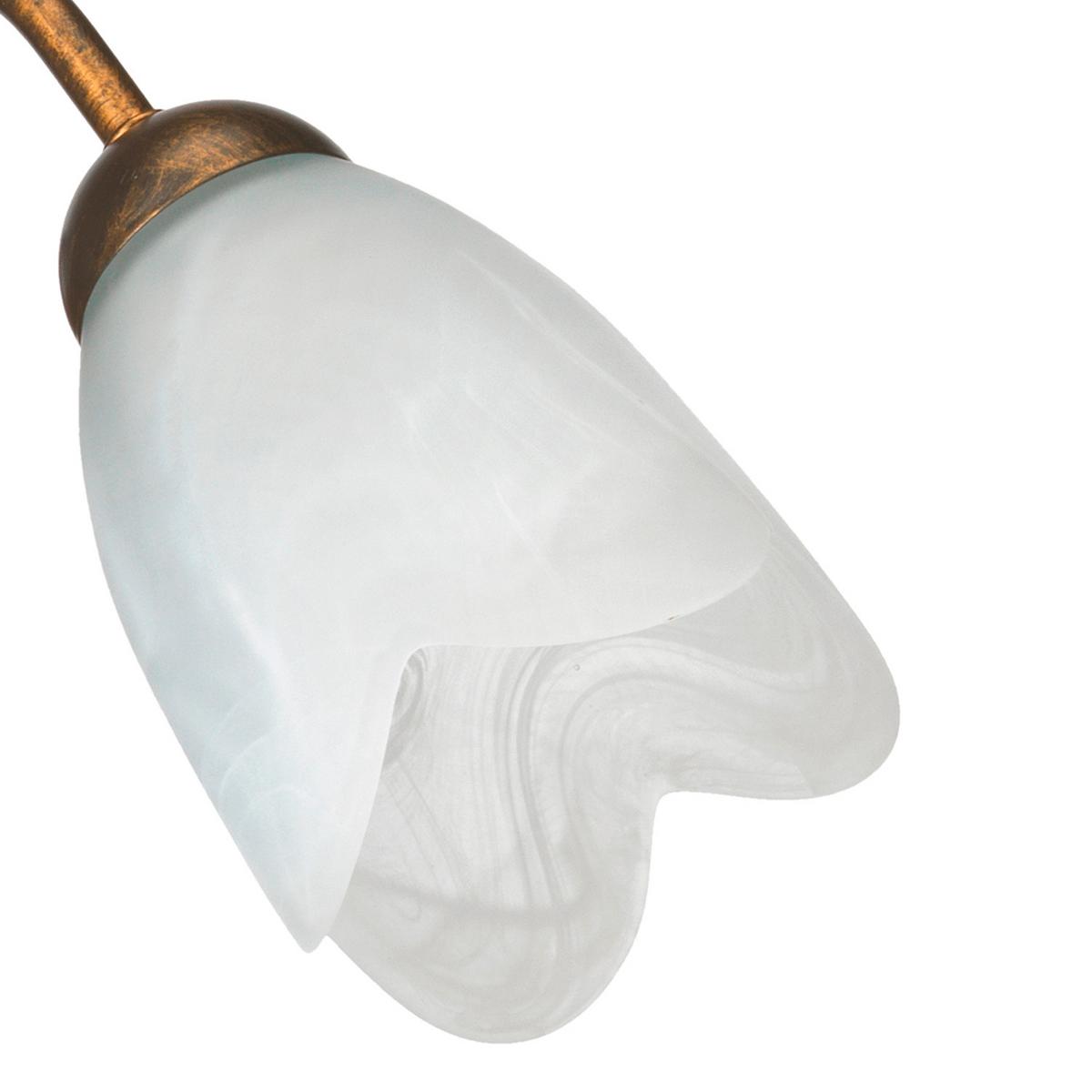 Wandleuchte Odino Cognac L: 13 cm - Cognac, KONVENTIONELL, Glas/Metall (13/30/23cm)