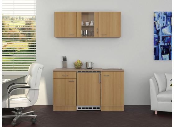 Küchenblock Nano 150cm Buche - Edelstahlfarben/Buchefarben, MODERN, Holzwerkstoff (150/60cm) Küchenblock Nano 150cm Buche - Edelstahlfarben/Buchefarben, MODERN, Holzwerkstoff (150/60cm)