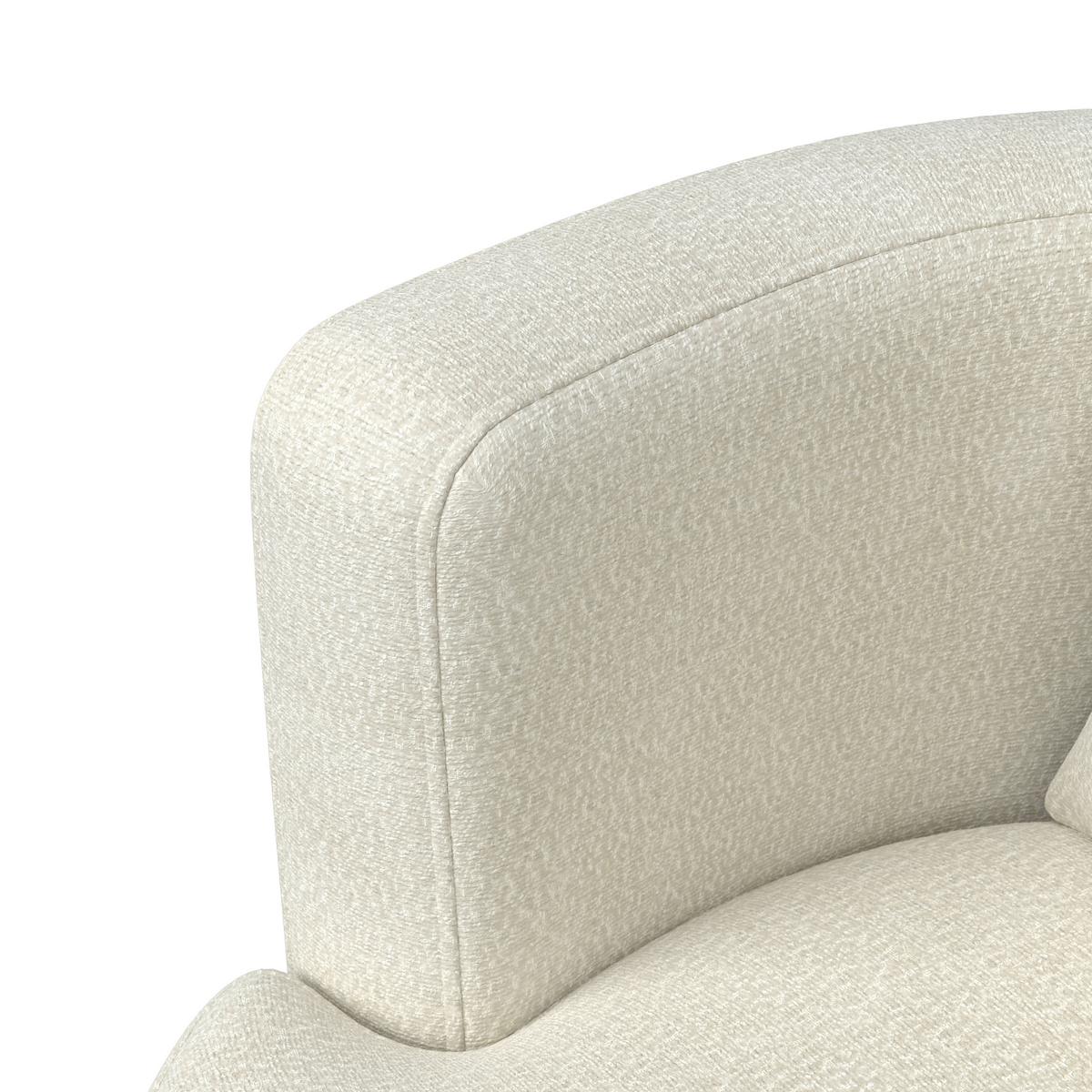 Relaxační křeslo MARIETA, bílá žinylka, max.140 kg - bílá/černá, Moderní, kov/dřevo (76/84/78cm) - Bessagi Home