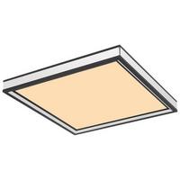 LED-Deckenleuchte Jessy L: 30 cm 1-Flammig - Opal/Schwarz, Basics, Glas/Kunststoff (30/30/6,5cm) - Globo