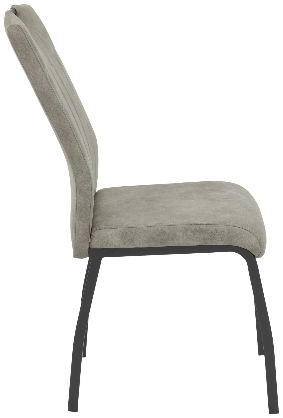 Stuhl-set Elif Ii S Grau - Grau, MODERN, Textil/Metall (44/96/64cm) - MID.YOU