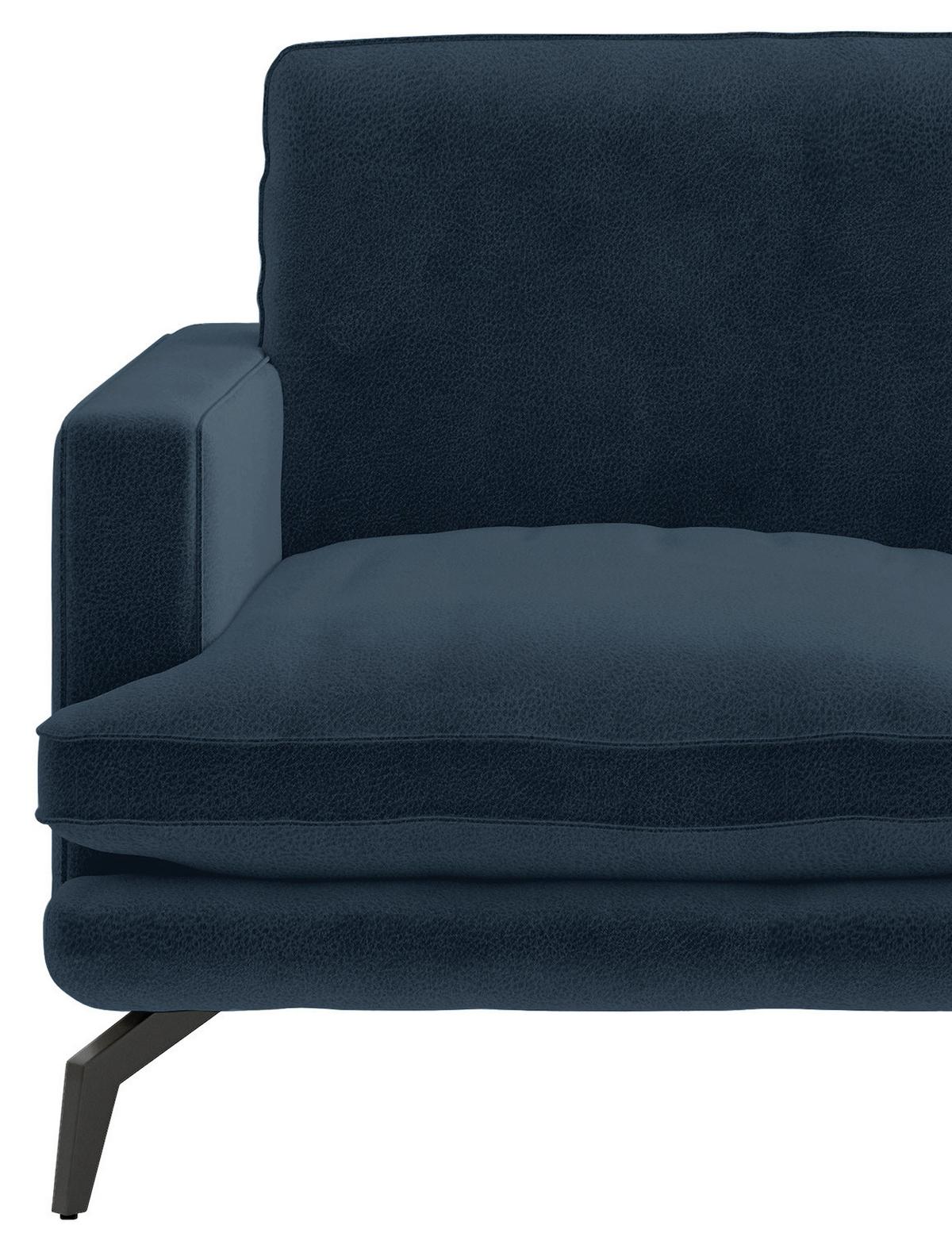 Sitzgarnitur Bali - Schwarz/Dunkelblau, Design, Textil (250/202cm) - Livetastic