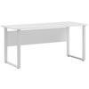 Schreibtisch B 160cm H 73,2cm Serie 1500, Hellgrau - Hellgrau/Alufarben, KONVENTIONELL, Holzwerkstoff/Metall (160/75/73,2cm) - MID.YOU