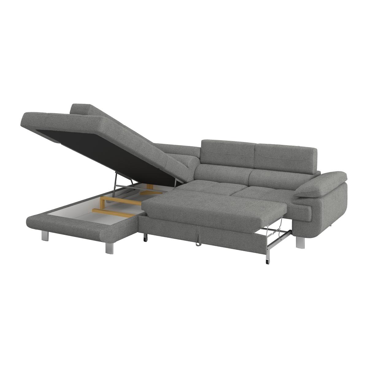 Ecksofa Savona - Dunkelgrau, MODERN, Textil (230/270cm) - Ondega