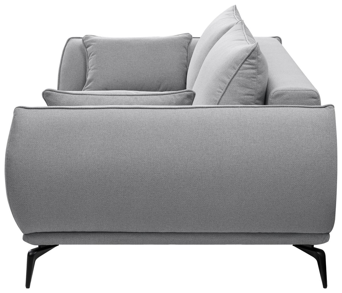 2-Sitzer-Sofa Cavo, Grau B: 208 cm - Schwarz/Grau, MODERN, Textil (208/86/118cm) - MID.YOU