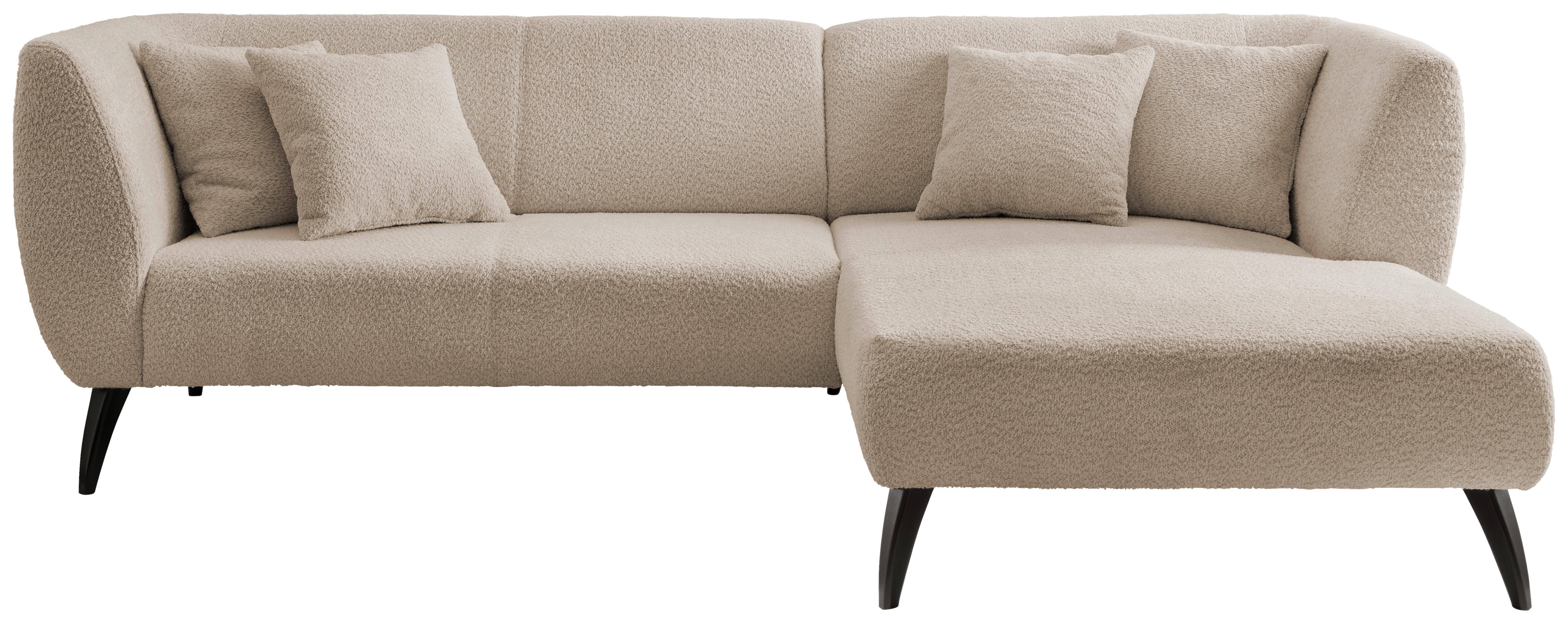 Ecksofa Colori Beige S: 264/160 Cm - Beige/Schwarz, MODERN, Holz/Textil (264/160cm) - MID.YOU