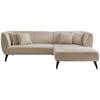 Ecksofa Colori Beige S: 264/160 Cm - Beige/Schwarz, MODERN, Holz/Textil (264/160cm) - MID.YOU