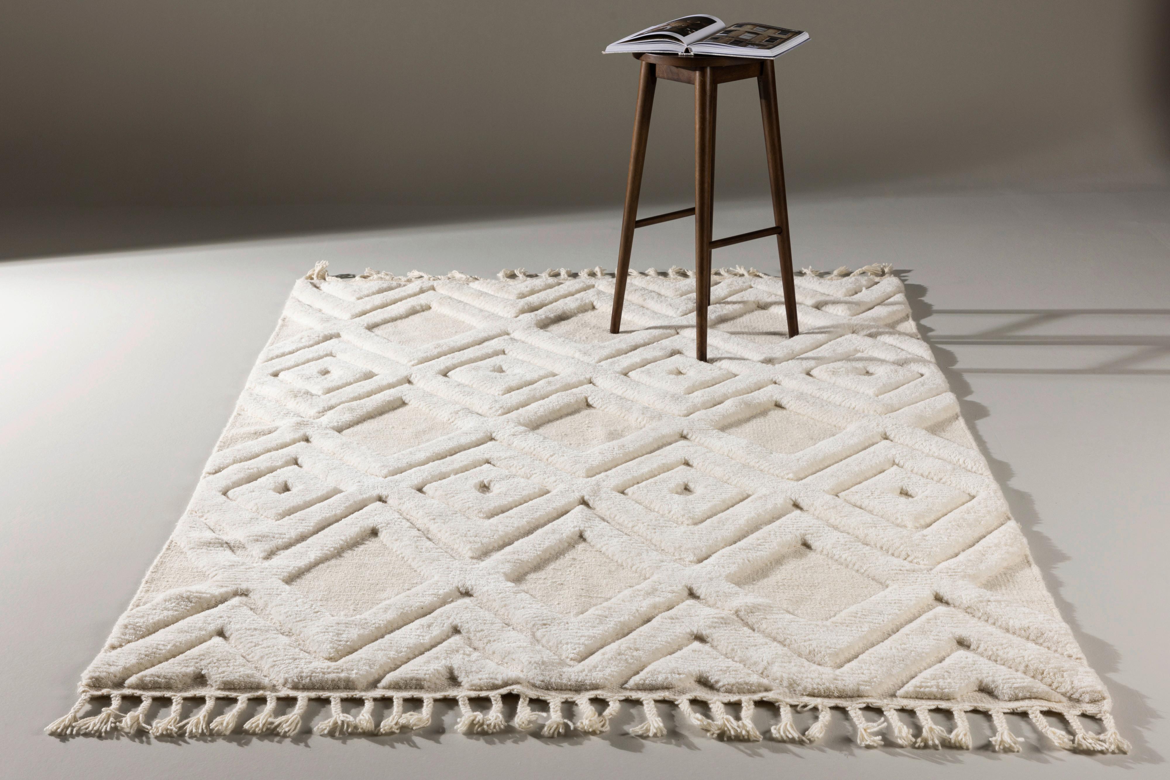 Flachwebteppich Dahlia - Weiß, LIFESTYLE, Textil (160/230cm) - P & B