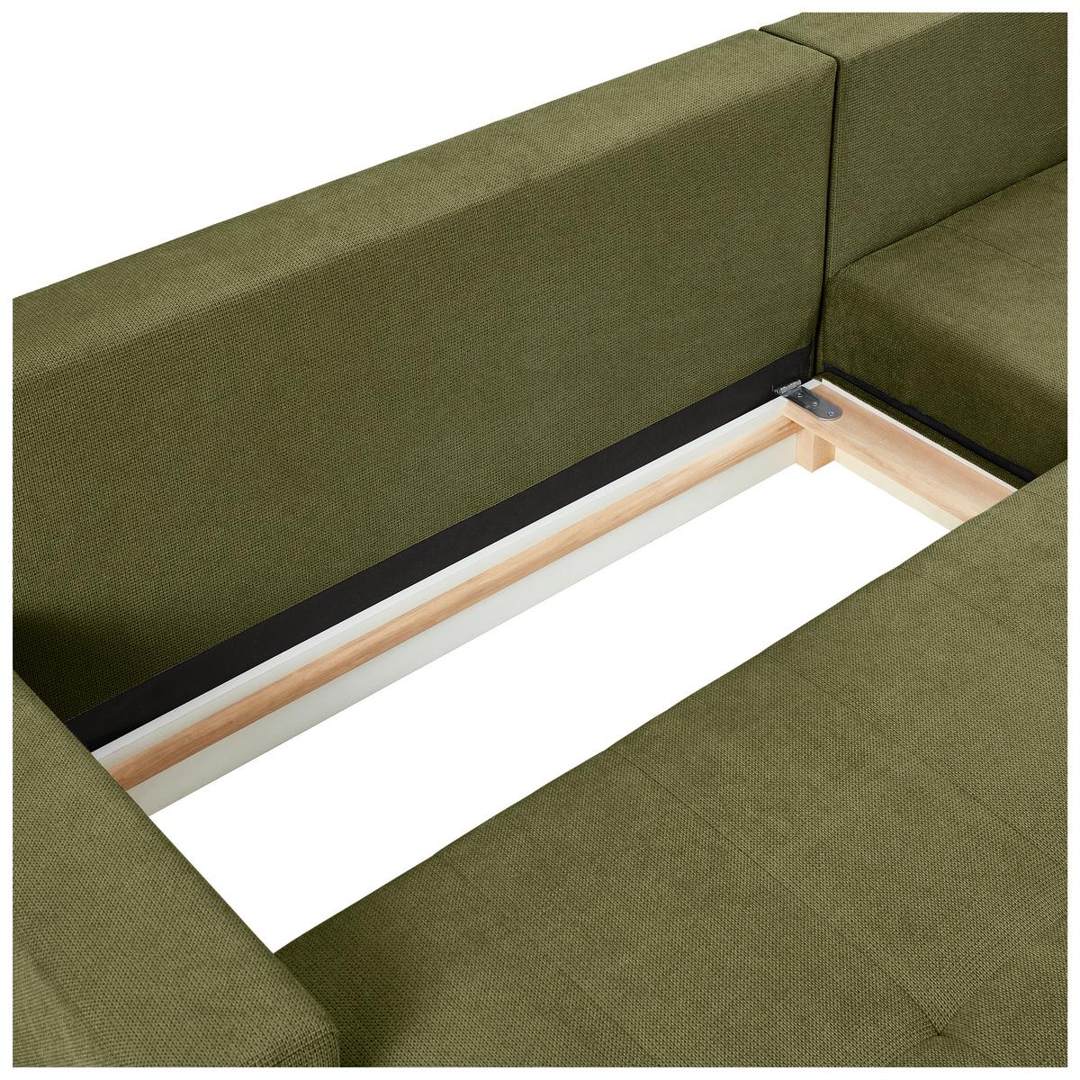 Ecksofa Boston, D. Grün S: 157x231 cm - Dunkelgrün/Schwarz, KONVENTIONELL, Textil (157/231cm) - P & B