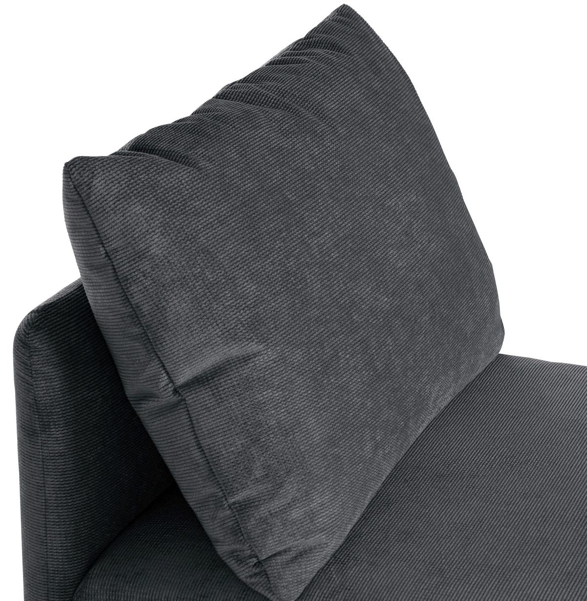 Sofaelement Fynn, Anthrazit B: 77 cm - Anthrazit/Schwarz, KONVENTIONELL, Textil (77/72/83cm) - MID.YOU
