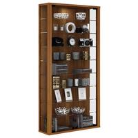 Vitrine Vitrosa Nussbaumfarben Dekor B: 59 Cm - Nussbaumfarben/Schwarz, Design, Glas/Holzwerkstoff (59/114/18cm) - MID.YOU