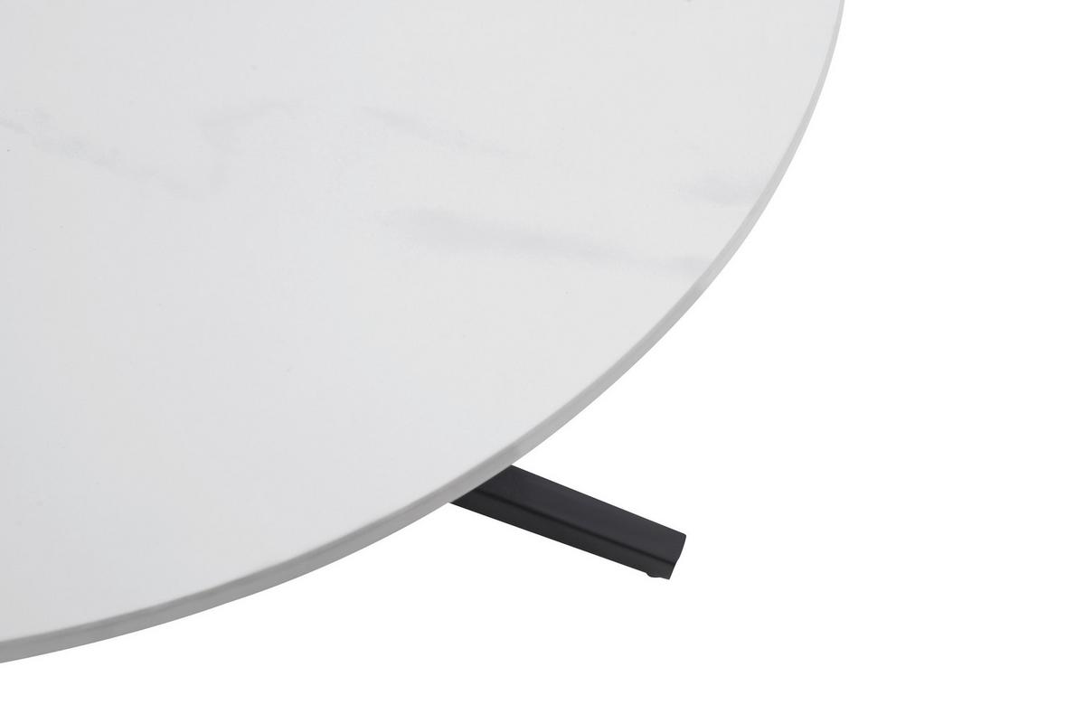 Couchtisch Cup Schwarz/weiß B: 70 Cm - Schwarz/Weiß, Design, Stein/Metall (70/36,5/70cm) - MID.YOU