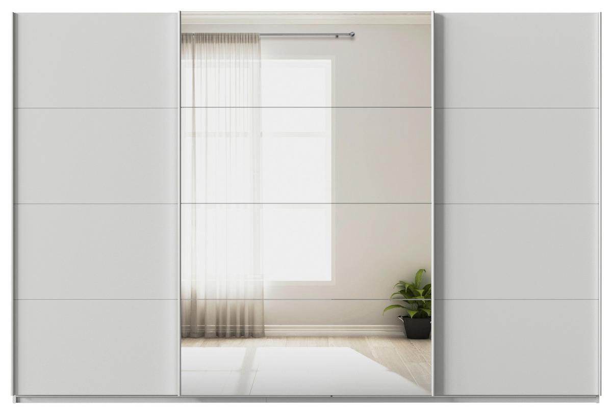 Tolóajtós Szekrény Feldkirch 315/210 Cm - világosszürke/ezüst, Modern, faalapú anyag (315/210/62cm)