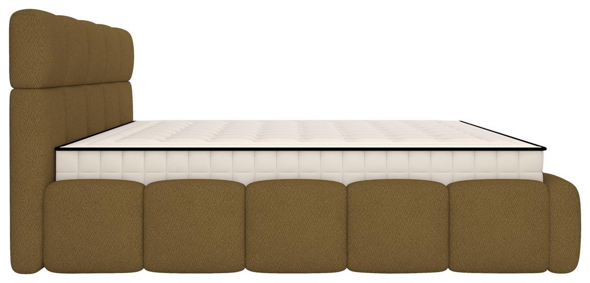 Polsterbett Cloudy M. Matratze Braun, Lf: 180x200 Cm - Braun, Trend, Holz/Holzwerkstoff (180/200cm) - Luca Bessoni