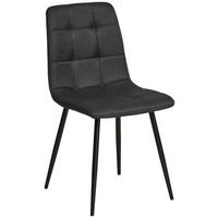 Vierfußstuhl Empoli Grau, B: 44,5 cm - Schwarz/Grau, KONVENTIONELL, Holz/Textil (44,5/86/54,5cm) - Livetastic