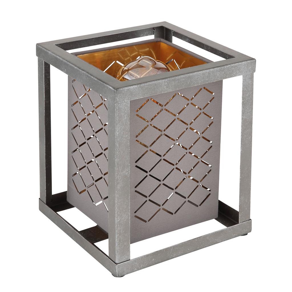 Tischlampe Grau/schwarz/ Silber/gold Mit Schalter