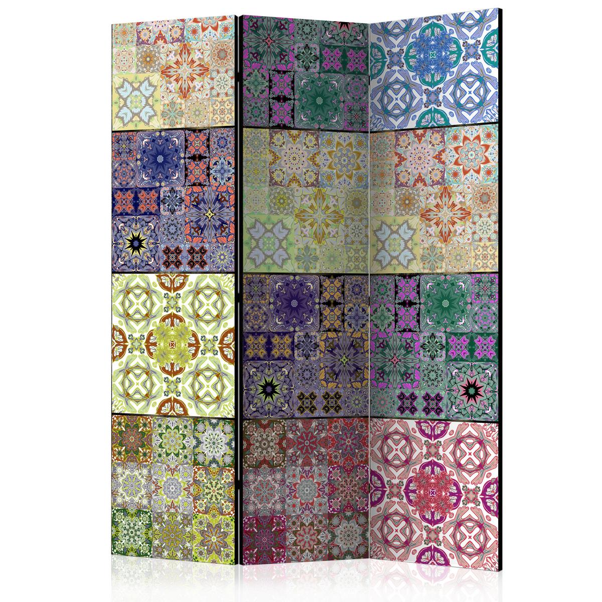 Paravent Multicolor B: 135 cm - Multicolor, Basics, Holz/Textil (135/172/3cm) - artgeist