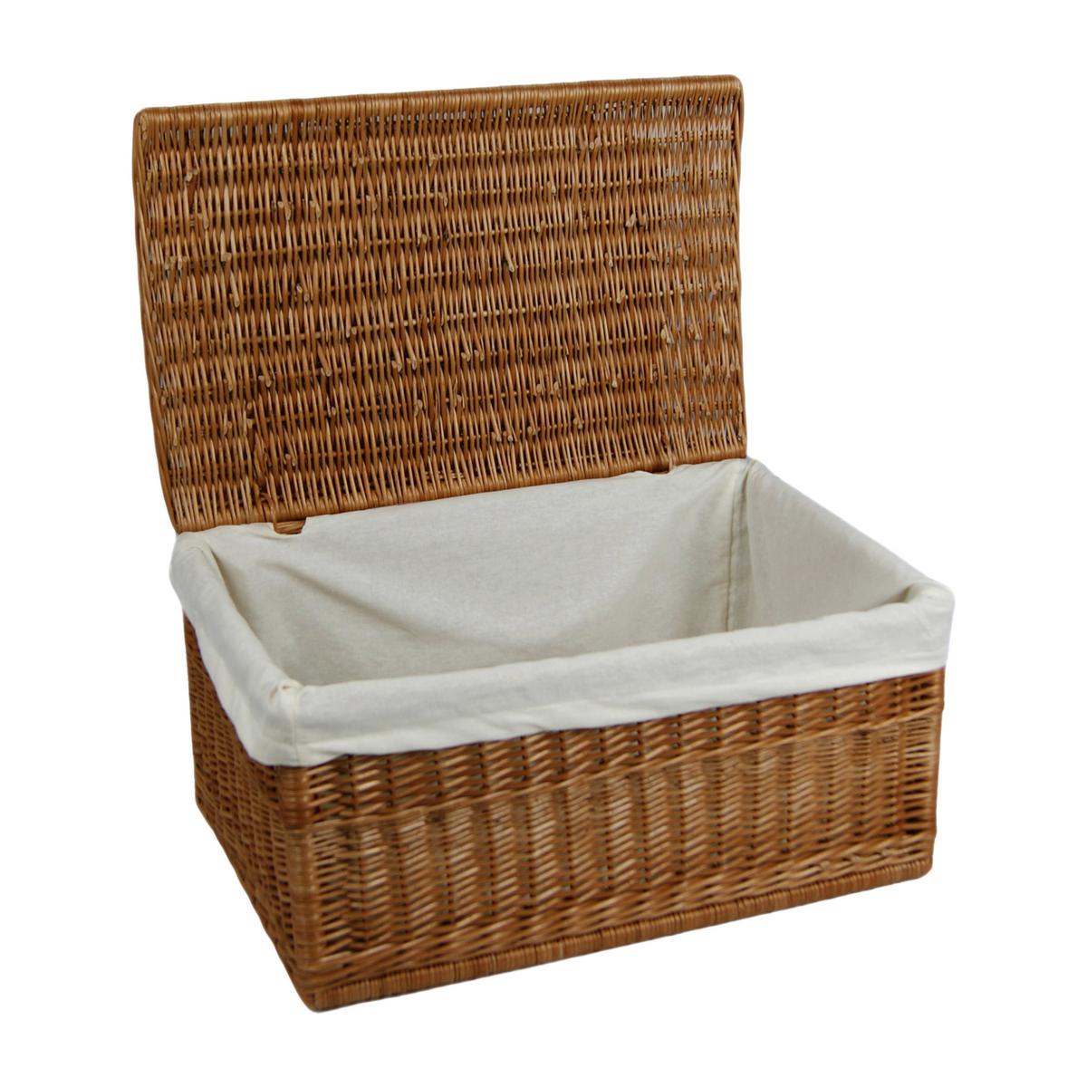 Wäschesammler Weide, Bxhxt: 60x40x30 Cm - Braun, Basics, Holz (60/40/30cm)