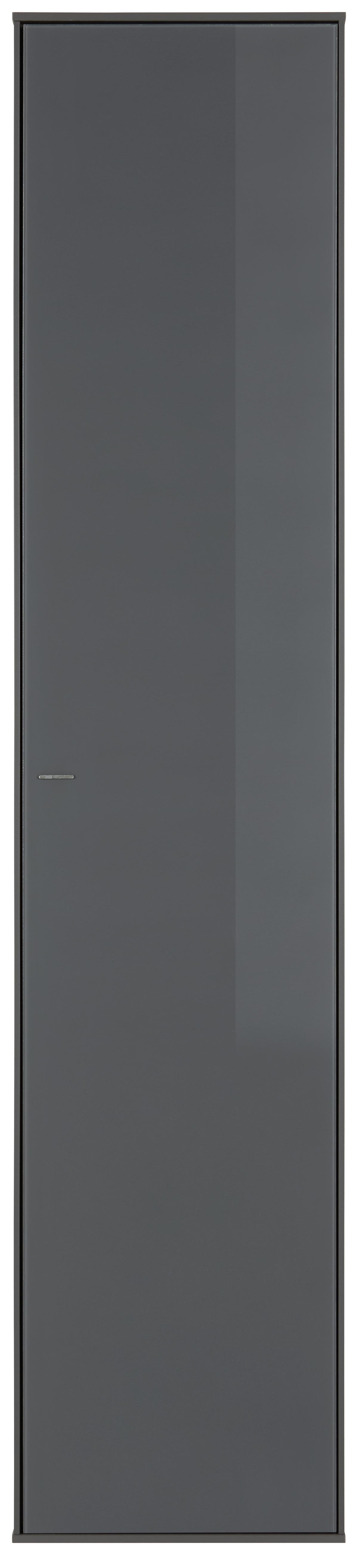 ZÁVĚSNÁ SKŘÍŇKA MAX BOX - antracitová, Moderní, kompozitní dřevo/sklo (38/175/32cm) - Premium Living