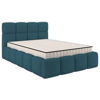 Polsterbett Cloudy M. Matratze Türkis, Lf: 140x200 Cm - Türkis/Grau, Trend, Holz/Holzwerkstoff (140/200cm) - Luca Bessoni