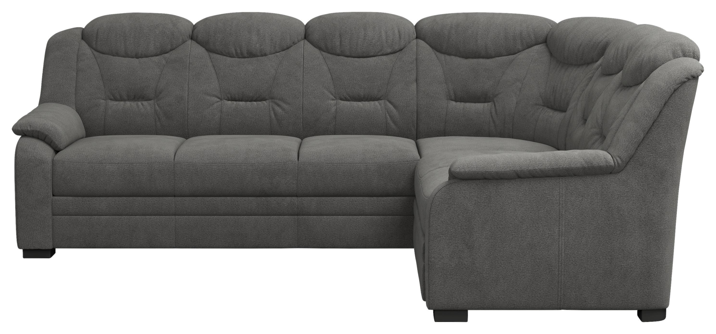 Ecksofa Marcus Anthrazit S: 263x211 cm - Anthrazit/Schwarz, Basics, Textil (263/211cm) - MID.YOU