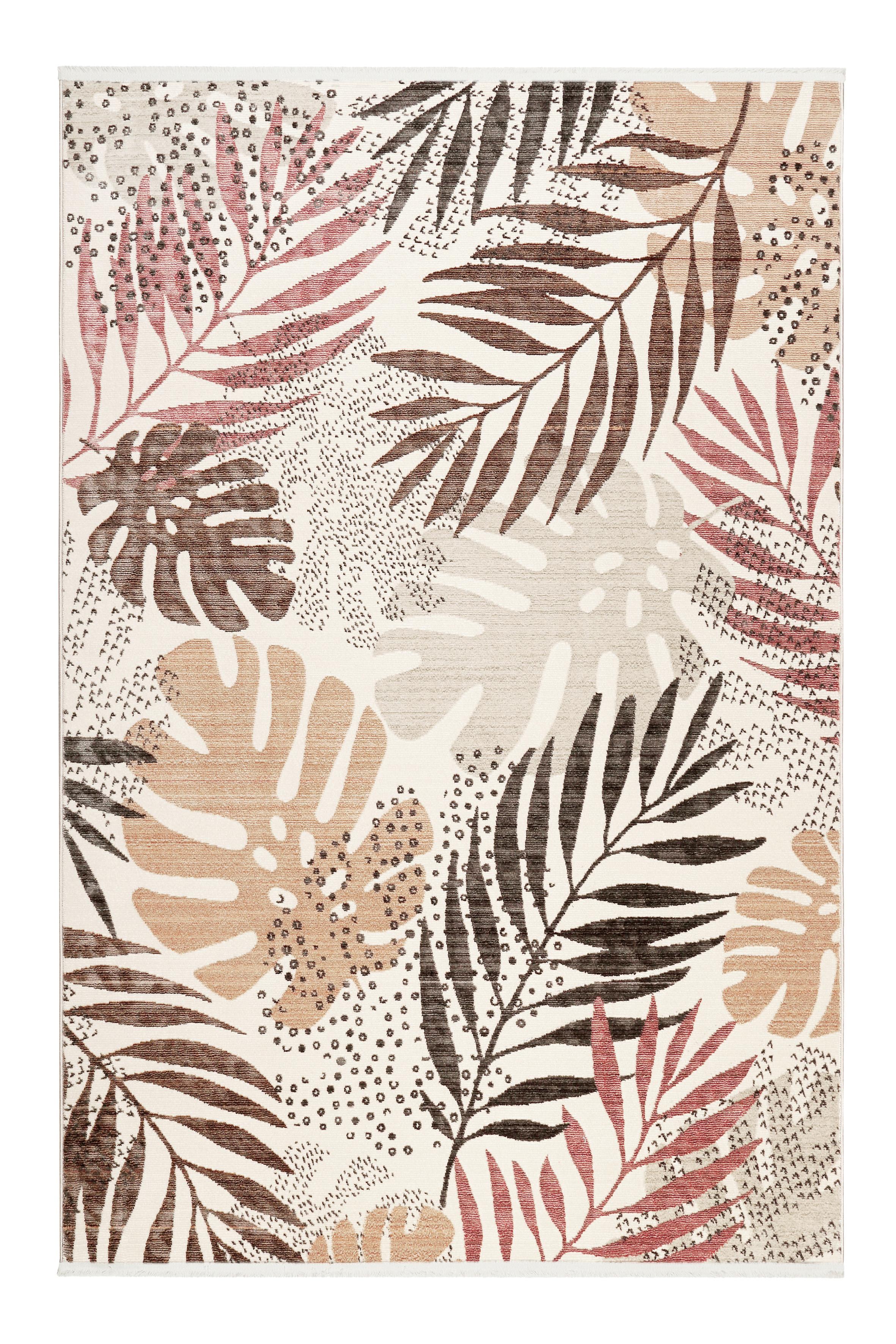 Webteppich Florence Braun/Rot/Beige 200x290 cm - Beige/Rot, KONVENTIONELL, Textil (200/290cm) - Esprit