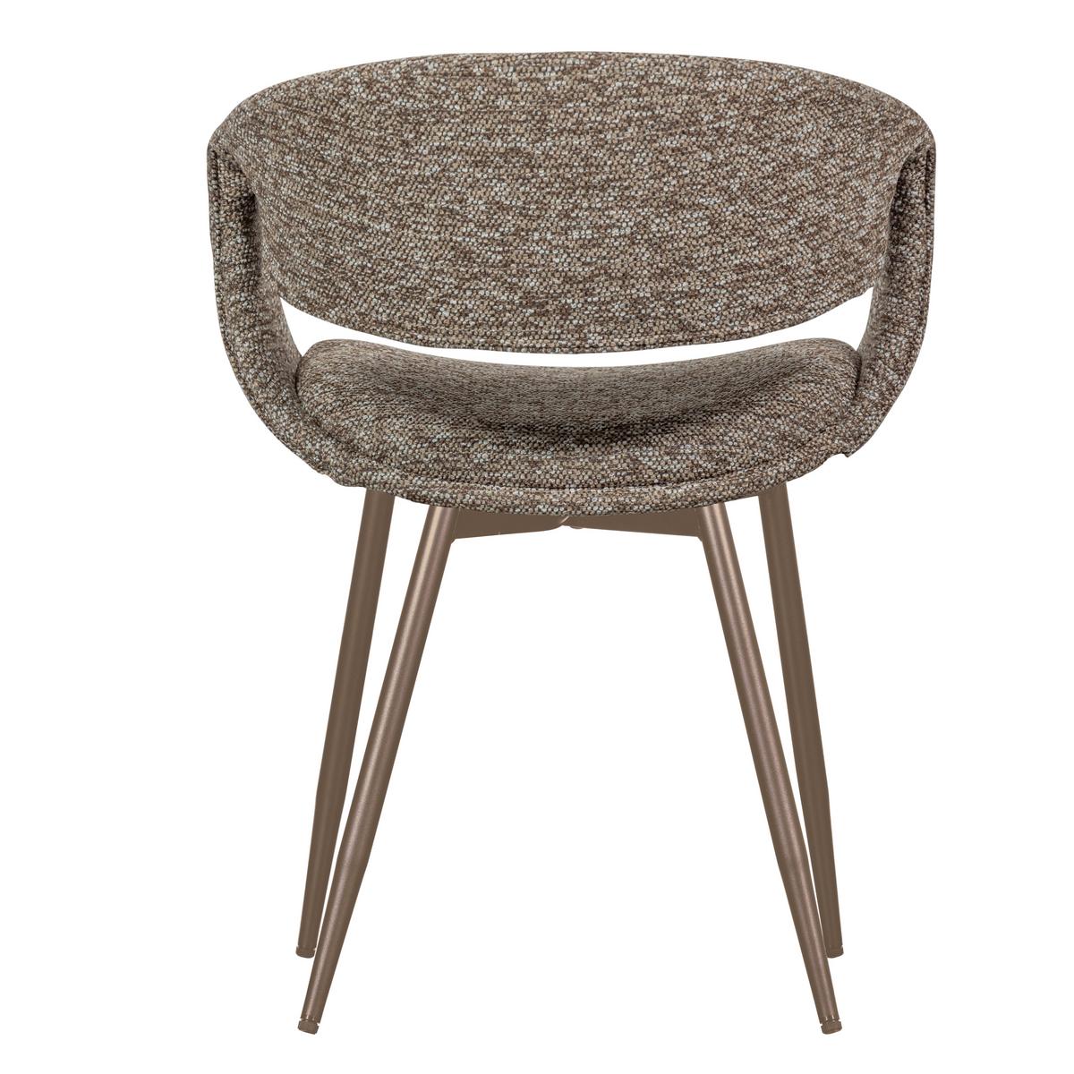 Armlehnstuhl-Set Yossi Braun/Kupferfarben B: 57cm - Braun/Kupferfarben, MODERN, Textil/Metall (57/78/57cm) - Livetastic