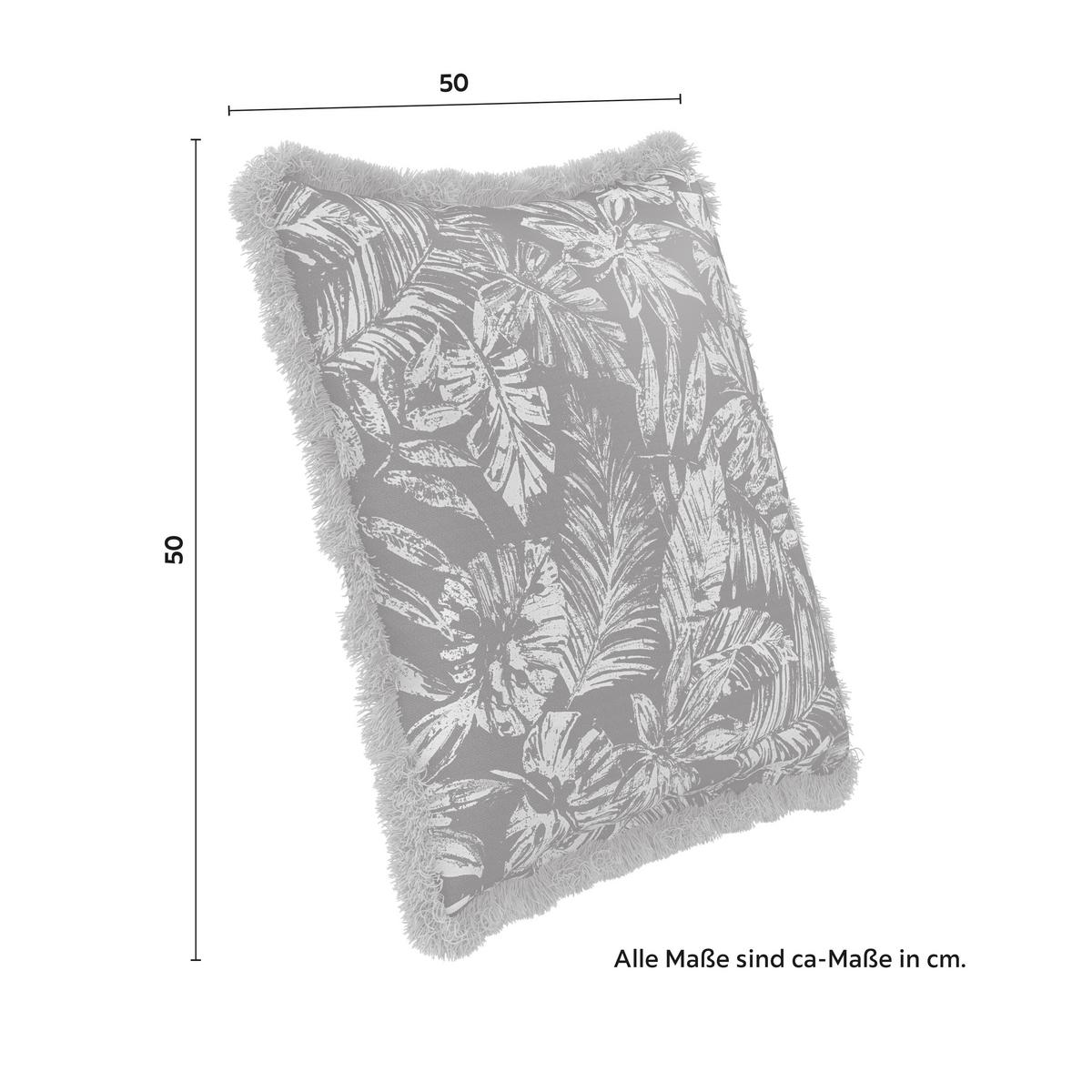 VENKOVNÍ POLŠTÁŘ NADIA - bílá/modrá, Moderní, textil (50/50/10cm) - Bessagi Garden