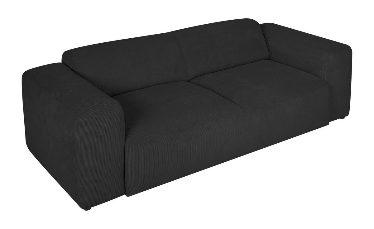 3-sitzer-sofa Hannah B: 247 Cm Anthrazit - Anthrazit/Schwarz, Design, Textil (247/75/104cm) - MID.YOU