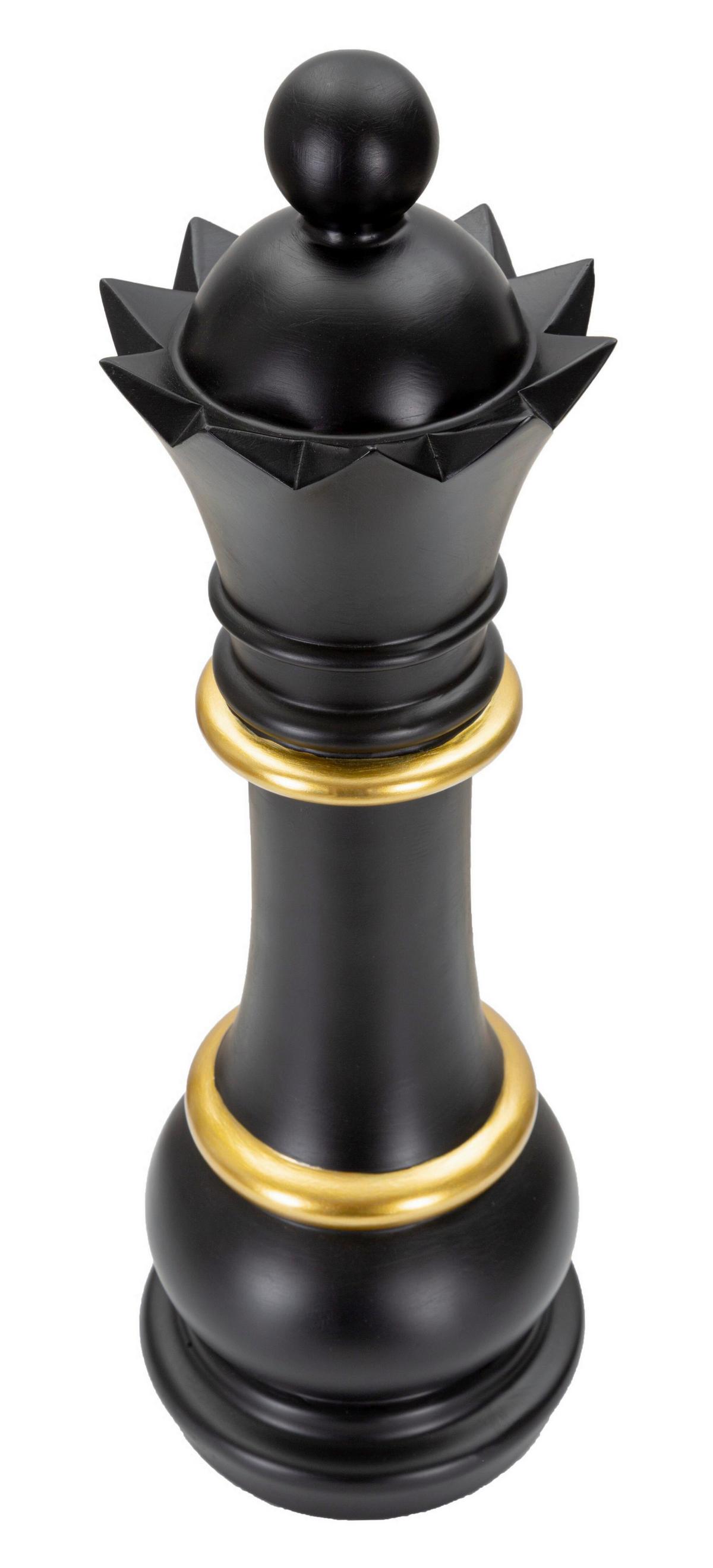Skulptur Black And Gold Queen B: 15 cm - Goldfarben/Schwarz, Basics, Kunststoff (15/50/15cm)