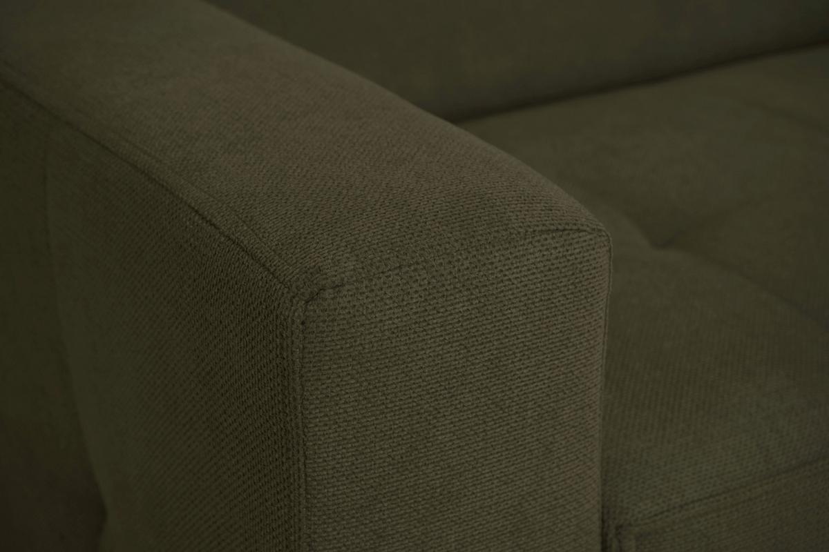 Rohová sedačka MARCO, oboustranná, oliv.zelený velur - černá/olivově zelená, Konvenční, kov/dřevo (238/78-94/170cm)