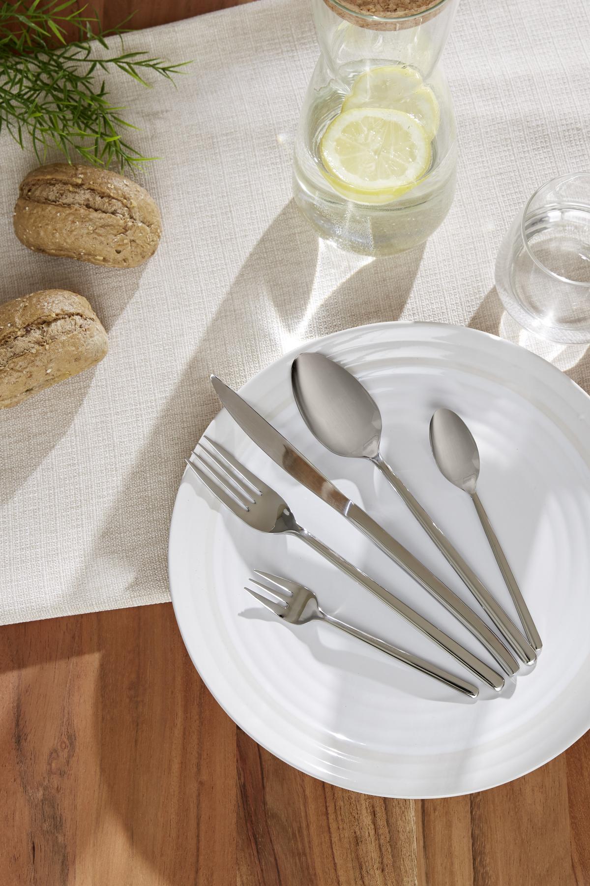 Besteckset 30-Teilig Greta für 6 Personen - Edelstahlfarben, KONVENTIONELL, Metall - James Wood