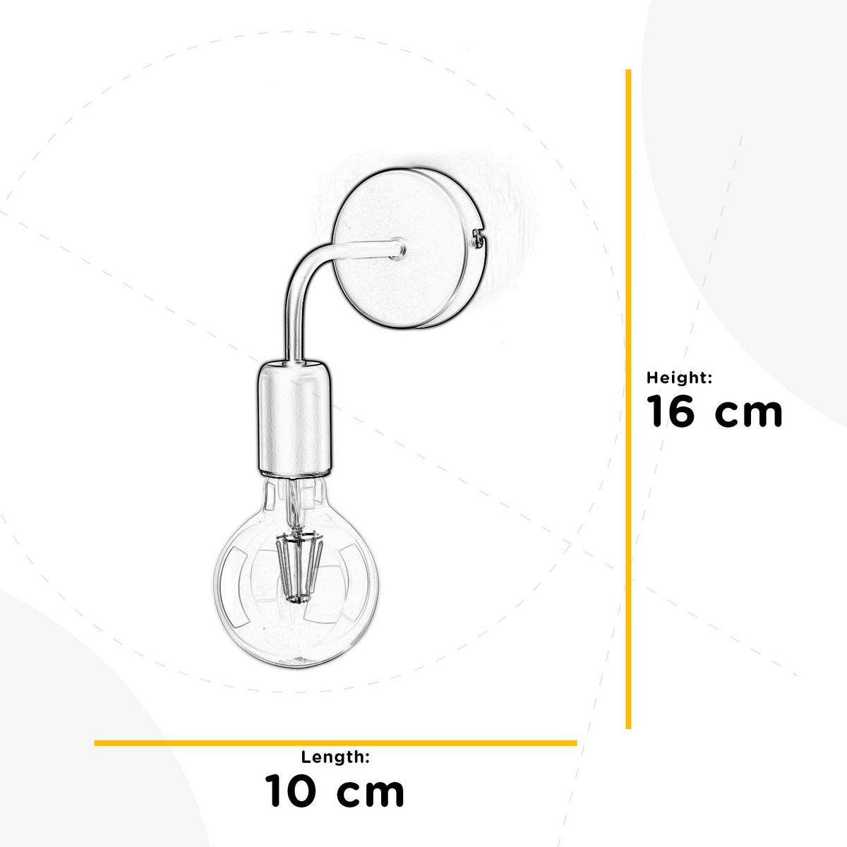 Wandleuchte Schwarz L: 10 cm 22w - Schwarz, KONVENTIONELL, Metall (10/16/15cm)