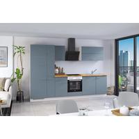 Küchenblock Ip1200 - Eichefarben/Hellblau, Basics, Holzwerkstoff (310cm) - Impuls