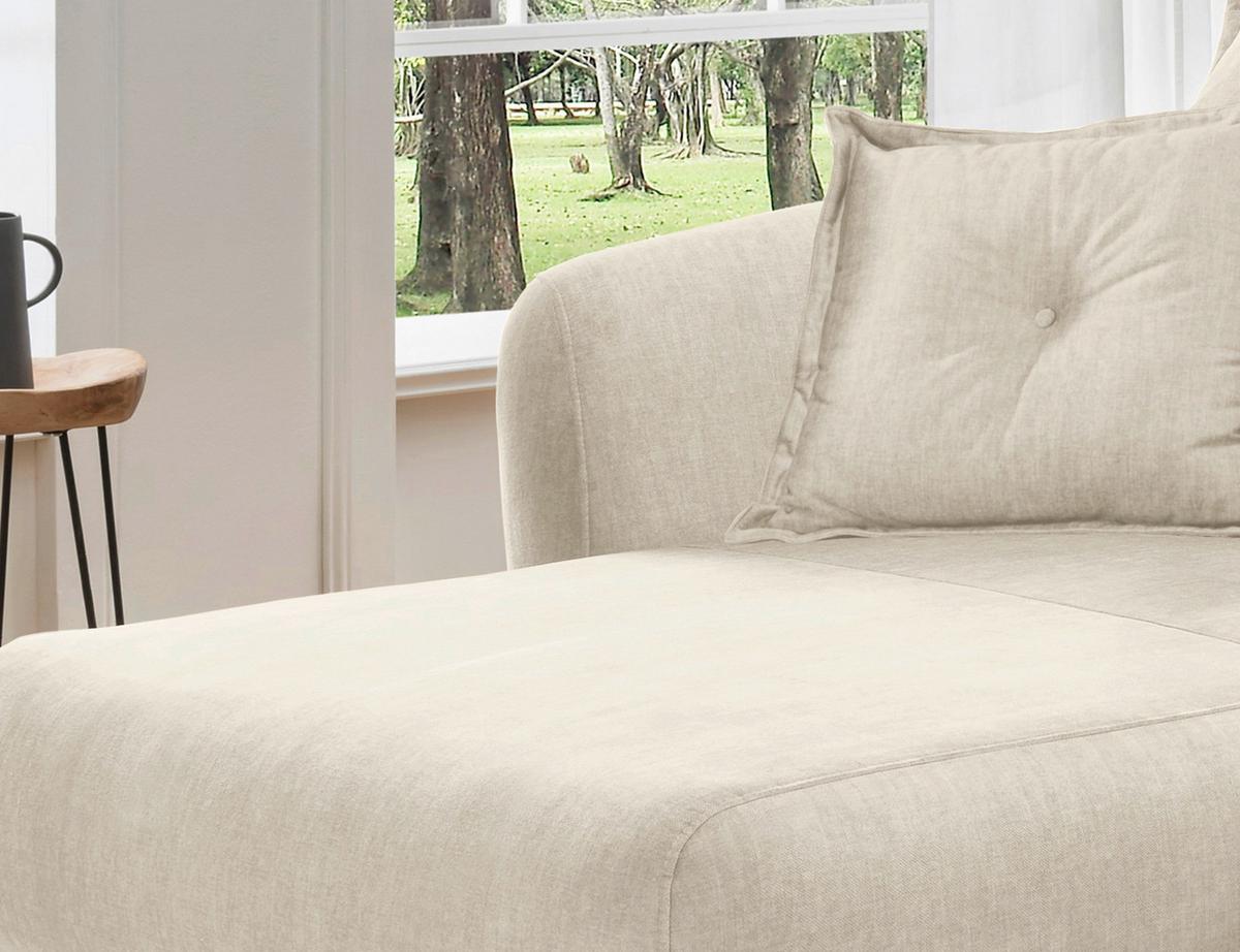 Ecksofa Baggio, Beige, Buchefarben, S: 162x277 cm - Beige/Buchefarben, MODERN, Textil (162/277cm) - Livetastic
