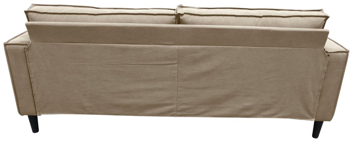 3-Sitzer-Sofa Beluna Beige B: 198,5 cm - Beige/Schwarz, Basics, Textil (198,5/84/83cm) - P & B