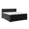 Boxspringbett Mira I Nordic, Lf: 180x200 Cm - Alufarben/Schwarz, Basics, Textil (180/200cm)