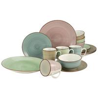 Kombiservice Samba Keramik 4 Personen Geschirr Set - Blau/Rosa, Basics, Keramik (34/31/32cm) - Creatable