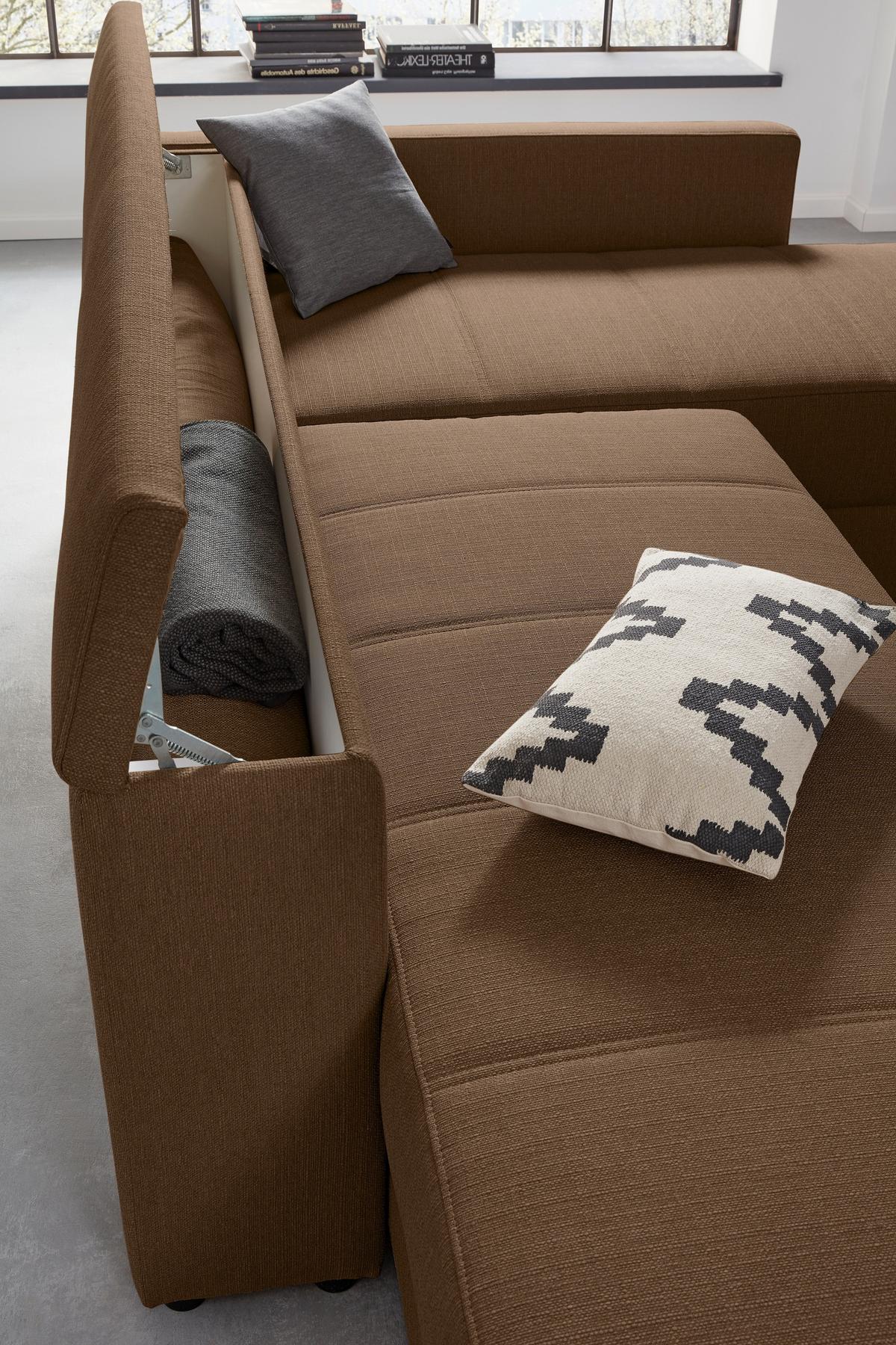 Ecksofa Looks IIi - Dunkelbraun/Schwarz, Design, Textil (229/287cm) - LOOKS by W.Joop