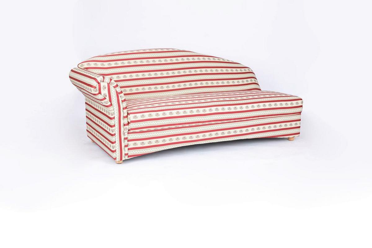 3-Sitzer Loretta, Armlehne links, ca. 193x83x85 cm - Bordeaux/Rot, Basics, Holz/Textil (193/83/85cm)